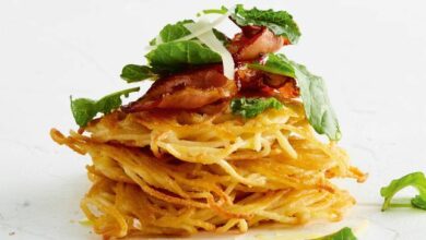 Spaghetti carbonara fritters recipe