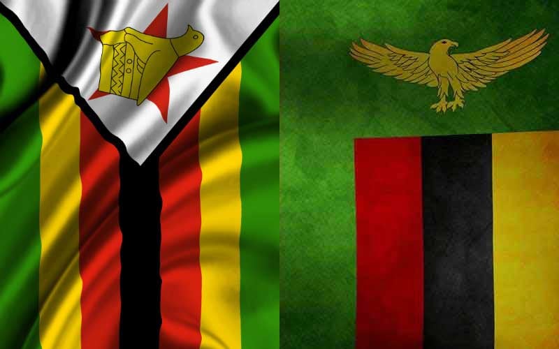 Zambia and Zimbabwe flag