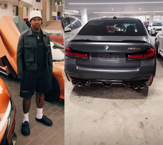 Andile Mpisane shows off a limited edition car