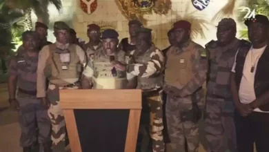 Gabon army officers