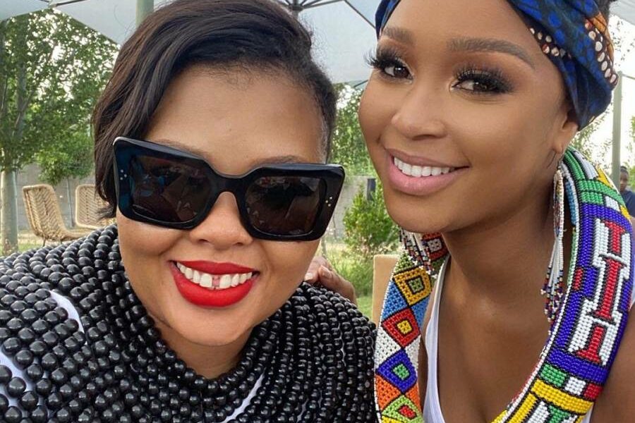 Minnie Dlamini and Anele Mdoda