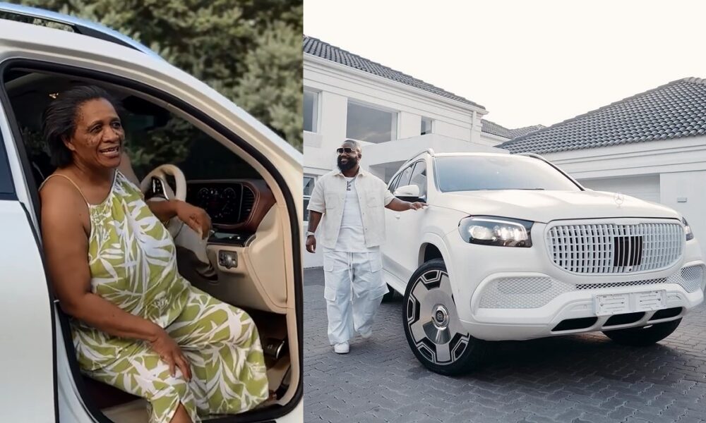 Cassper Nyovest’s mom reacts to his new multi-million rand car