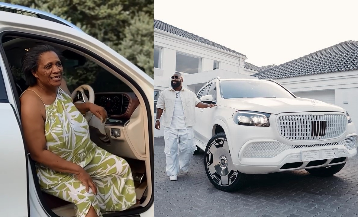 Cassper Nyovest’s mom reacts to his new multi-million rand car