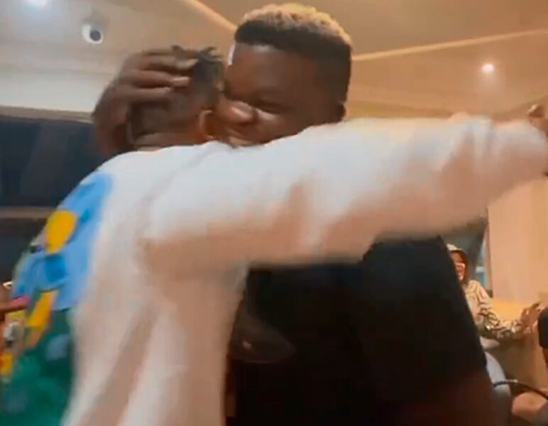 Skomota hugging DJ Tira