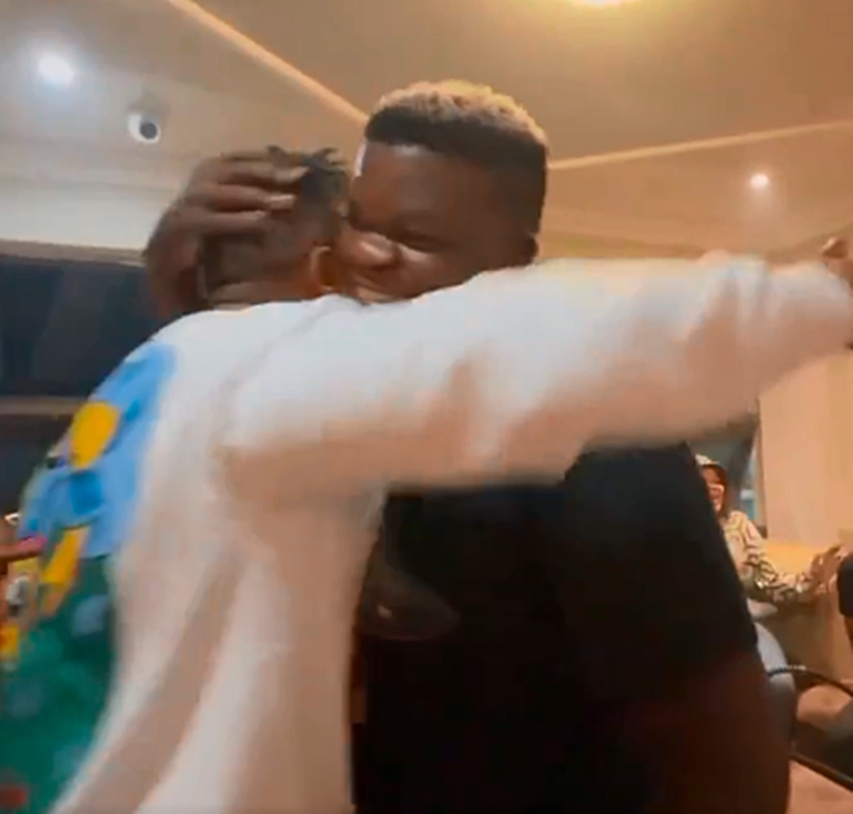 Skomota hugging DJ Tira